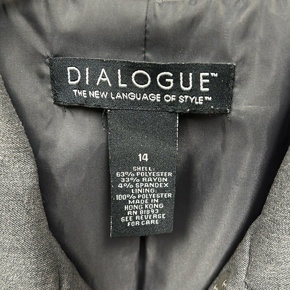Dialogue grey jacket with unique fasteners size 14 - Picture 3 of 4
